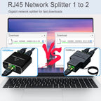 RJ45 Splitter 1 to 2 Ethernet Adapter Internet Network Cable Extender RJ45 Gigabit Connector Coupler for PC TV Box Router Cat6
