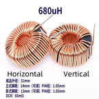 1Pcs High Current Magnetic Ring Inductor 106125-10uH 22uH 33uH 47uH 68uH 100uH Energy Storage Inductor Ring Inductor Choke Coil