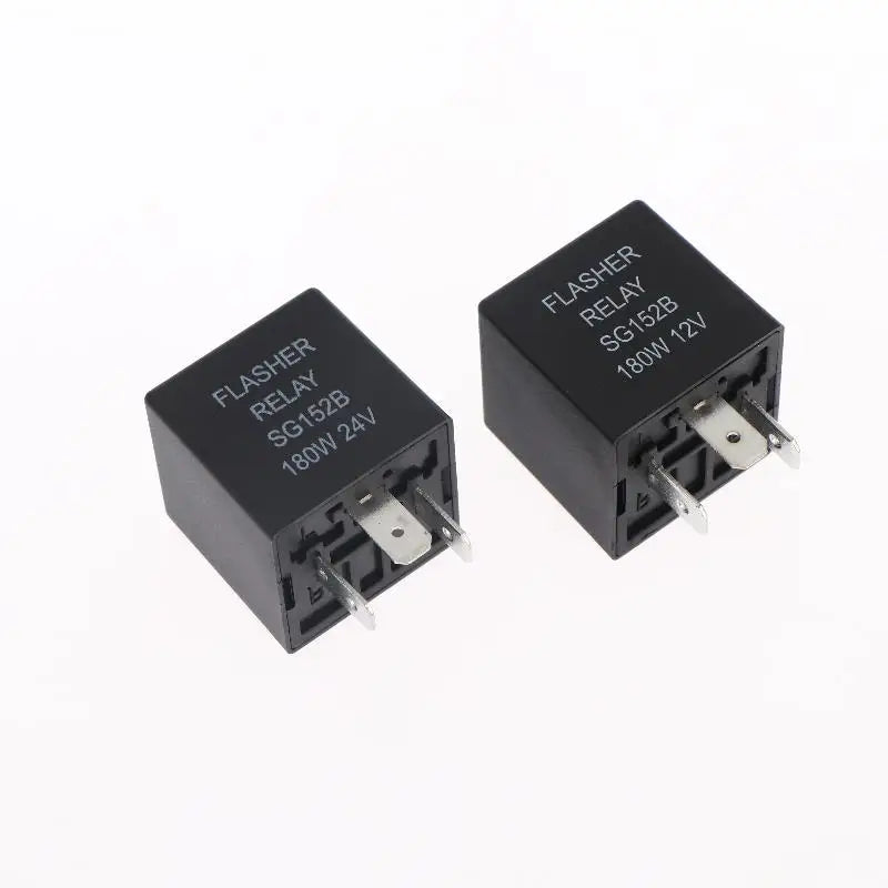 1 Set 12V 24V Car Motorcycle Steering Relay Car Flasher Relay For Turn Signal Lights 3Pin LED Flasher Relay With Socket