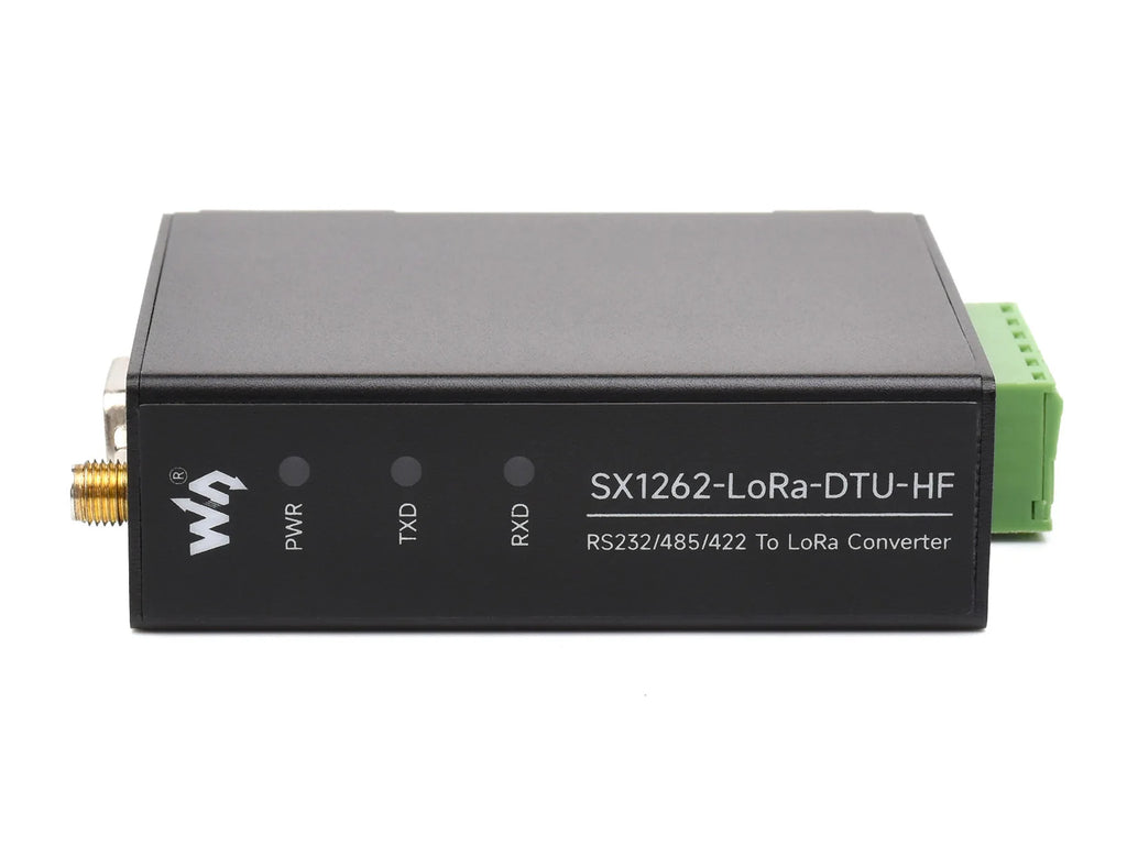 Waveshare Rail-mount SX1262 LoRa Data Transfer unit, RS232/RS485/RS422 To LoRa, Suitable For Sub-GHz Band Data Acquisition