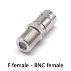 BNC to F TV female male straight connector F to BNC quick plug adapter coaxial connector