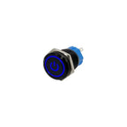 Black Metal Push Button Switch Start Stop 12/24/220V 16/19/22mm Connected LED Backlit Rocket Power Controller Momentary/Latching