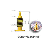 2/5/20Pcs High Current Pogo Pin Theaded M3 M4 M8 Connector 1A 4A 5A Battery DC Power Spring Loaded Needle Test Probe Gold Plated