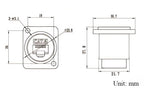 1pc Metal Round/D Type Module RJ45 CAT6&USB 2.0/3.0&Type C&HDMI-Jack Socket Through Network Panel Mounting Electronic Connector