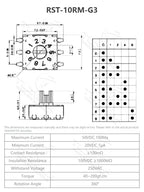 Rotary Code Switch SMD Band Switch RST-10RM-PT Digital Dip Switch 10 position 0-9 coding RST-16RM-G3