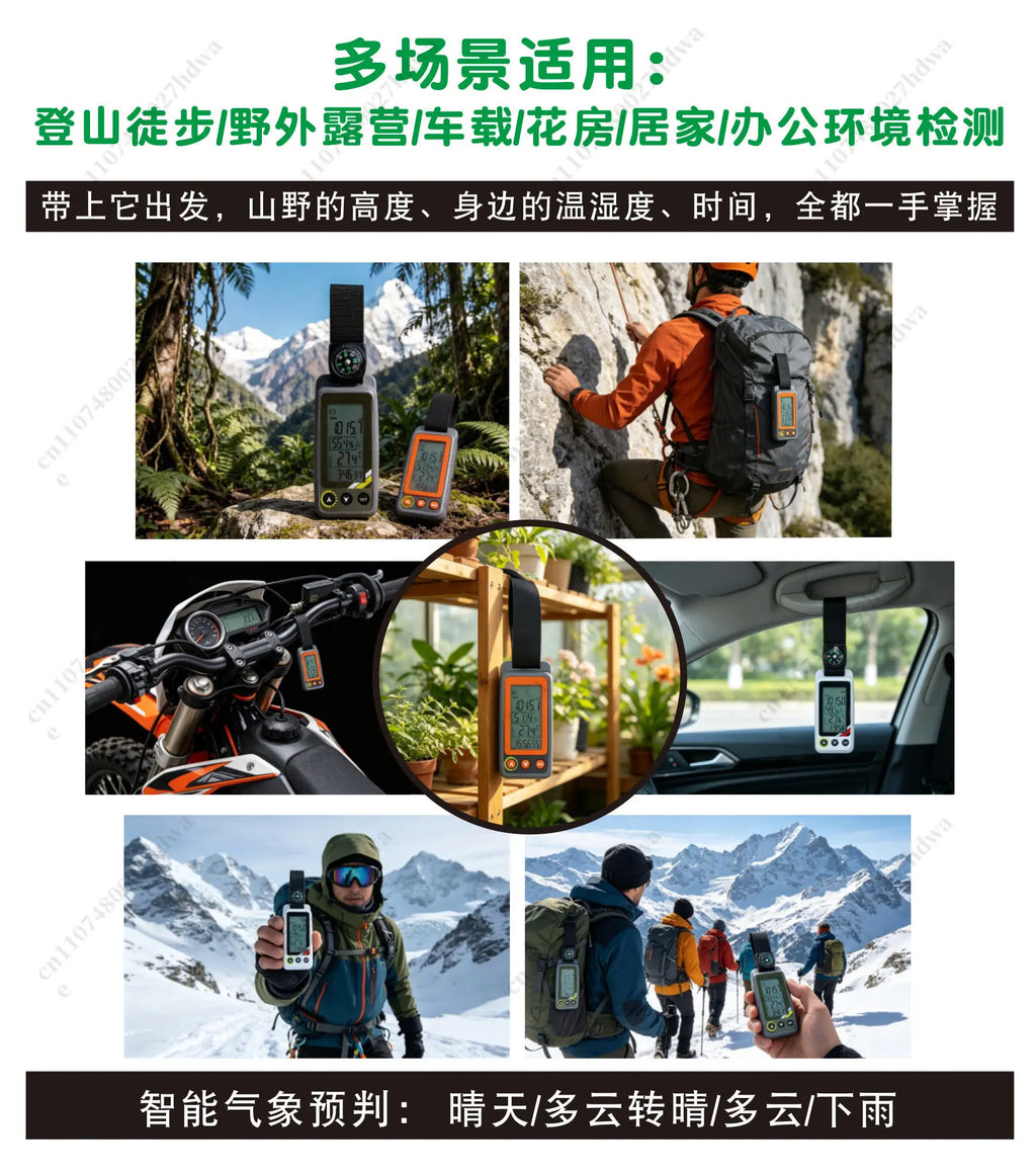 Thermohygrometer Altitude Meter Multifunctional Thermometer Barometric Pressure and Temperature Measurement
