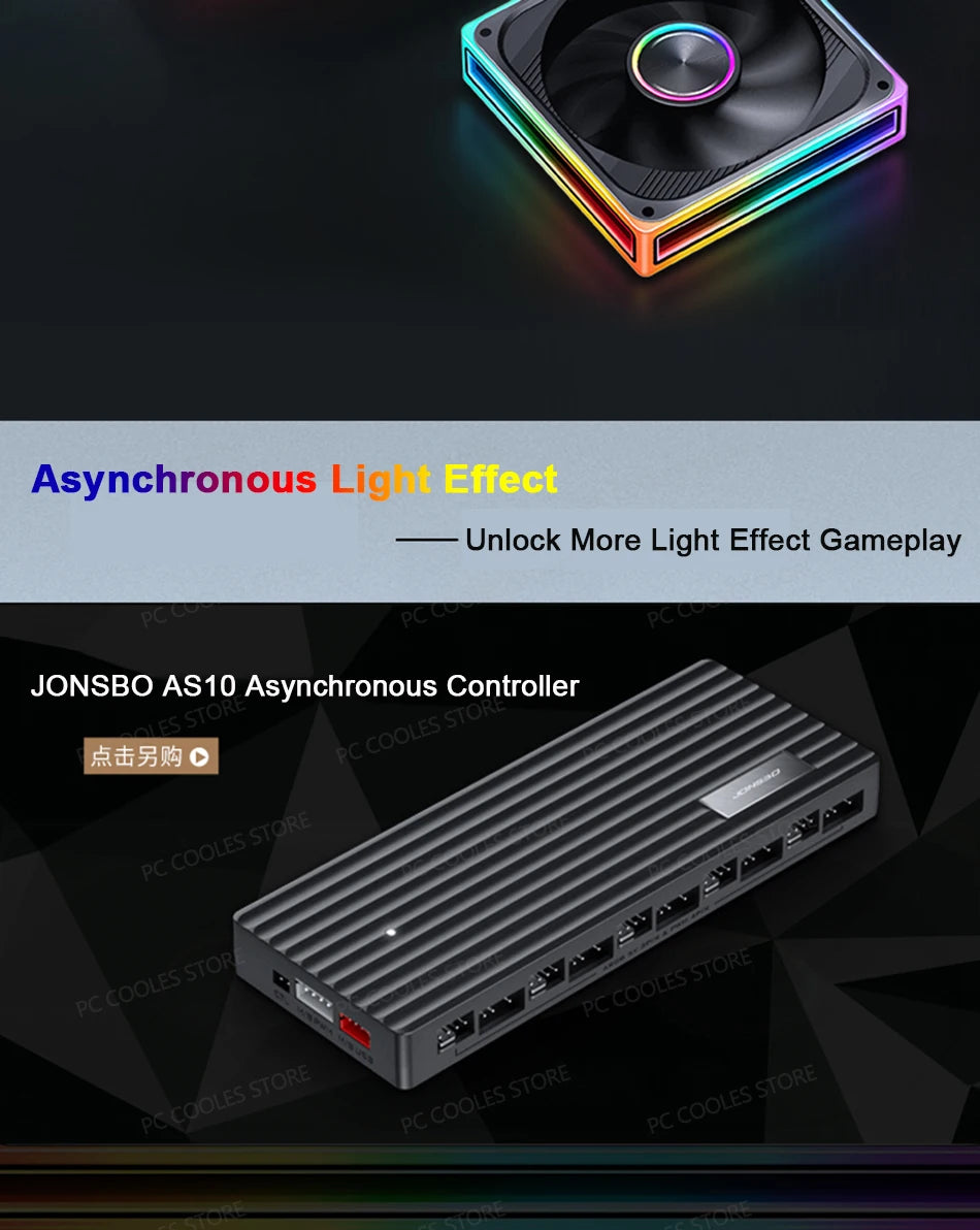 JONSBO ZE-120/240/360 PC Case Fan ARGB Four-sided Thousand-layer Mirror PWM Gaming Combined Cooling Fan