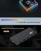 JONSBO ZE-120/240/360 PC Case Fan ARGB Four-sided Thousand-layer Mirror PWM Gaming Combined Cooling Fan
