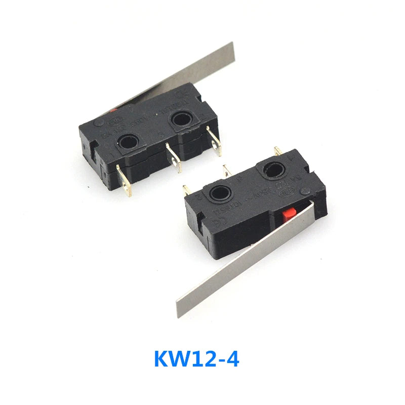 40PCS/Box Mini Micro Limit Switch - NO NC SPDT 2P/3P Terminals 5A 125V/250V Roller Arc Lever Snap Action Switch