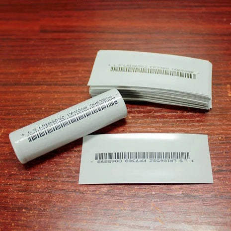 100pcs/lot 18650 lithium battery packaging skin PVC heat shrinkable sleeve battery packaging tube insulation shrink film