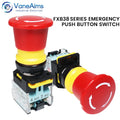 Emergency Stop Push Button Switch with Fixation 22mm 10A FXB38 Mushroom Head e-stop Red Buttons for Electronics Machine VaneAims