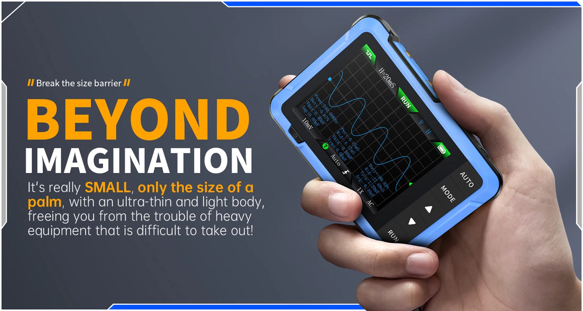 FNIRSI New DSO510 DSO152 DSO153 Mini Handheld Digital 2 IN 1 Oscilloscope Portable 48MS/s 10MHz Bandwidth Electronic Repair Tool