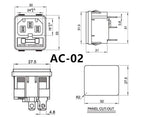 Black CE IEC320 C13 C14 AC Power Panel Socket PDU UPS Rewirable Wiring Plug Electric Battery Receptacle Docking Outlet 10A 250V