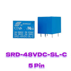 5 Pieces Power Relays SRD-03VDC 05VDC 06VDC 09VDC 12VDC 18VDC 24VDC 48VDC-SL-A SL-C T73 7A 10A 15A 4Pin 5Pin for Electronics