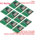 10Pcs/1pc MD7105-SY A7105 2.4G 2.4GHZ Wireless Transceiver Module 3.3V Similar CC2500 NRF24L01 500KHz Step FSK/GSK Modulation