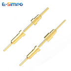 300pcs Dim0.46-0.6mm Round Hole 2.54MM Pin Header Male Gold-Plated Socket 0.8U/1U Without Plastic Needle Length 11.96mm