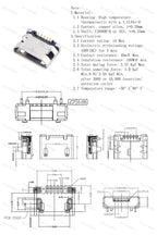 10PCS Micro USB 5pin 5.9mm DIP2 B Type With Curling/Flat Mouth Without Curling Side Female Connector For Mobile Phone Mini USB