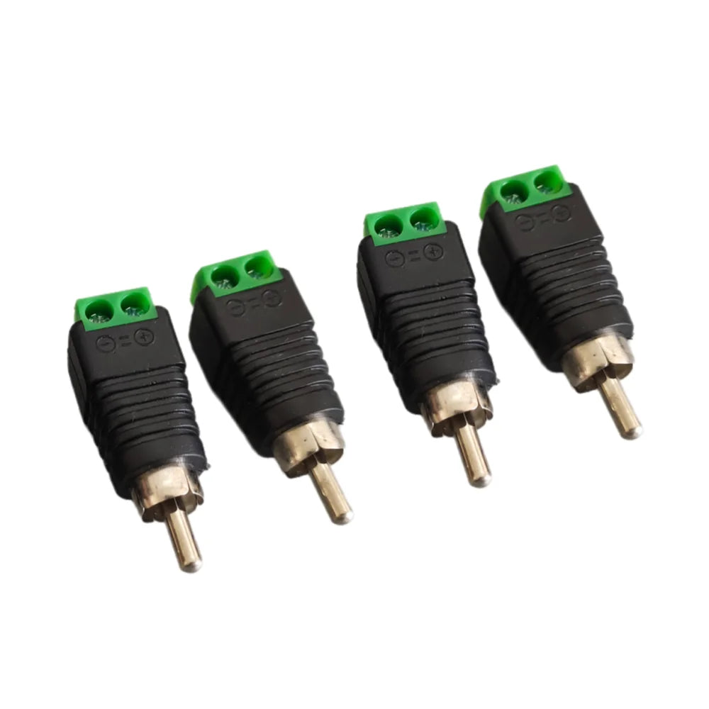 2/5/10PC DC 12V Male Female RCA BNC Connectors 5.5*2.1/2.5mm Welding-Free Power DC Plug Adapter Jack Socket For LED CCTV Camera