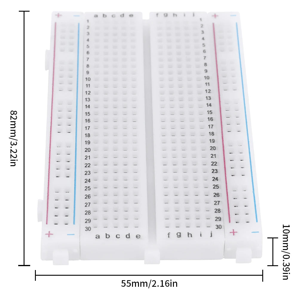 400 Tie Points Solderless PCB Breadboard Mini Universal Test Protoboard DIY Bread Board Bus Test Circuit Board For arduino