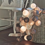 20LED Cotton Balls String Lights Waterproof Fairy Garland Lamp Outdoor Garden Patio Wedding Christmas Home Decoration Soft Warm