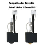 Upgraded Hotend For Kobra S1 /S1Combo 24V 50W Hot end For Anycubic Kobra S1 Thermistor&Heater For Kobra S1 Hardened Steel Nozzle