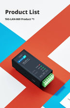 Serial to Ethernet Converter, RS485↔Ethernet, Modbus RTU/TCP Gateway, IP30, 5-36V DC, DIN Rail Mount