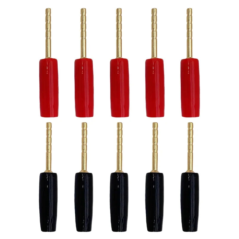 4/10Pcs 2mm Banana Plug Curved Pin Screw Sock Male Banana Plugs Audio Speaker Adapter Connector