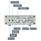 YJCO 300W×2 TPA3255 HIFI Digital Amplifier Bluetooth 5.1 SBC AAC APTX HD Decoder Bass Treble Control for Home Theater D325B
