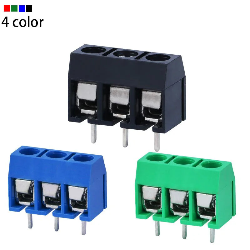 10/20/50Pcs/lot KF301-5.0-2P KF301-3P Pitch 5.0mm Straight Pin 2P Screw PCB Terminal Block Connector Blue Green power connector