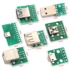 Micro Mini USB USB A Male USB 2.0 3.0 A Female USB B Connector Interface to 2.54mm DIP PCB Converter Adapter Breakout Board