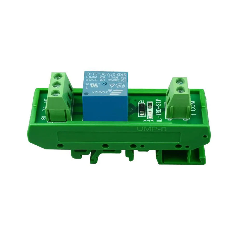 DIN Rail Mount Relay Board 5V 12V 24V 1 Channels Relay Module SRD-05VDC-SL-C SRD-12VDC-SL-C SRD-24VDC-SL-C 10A DC 1NO 1NC Relay