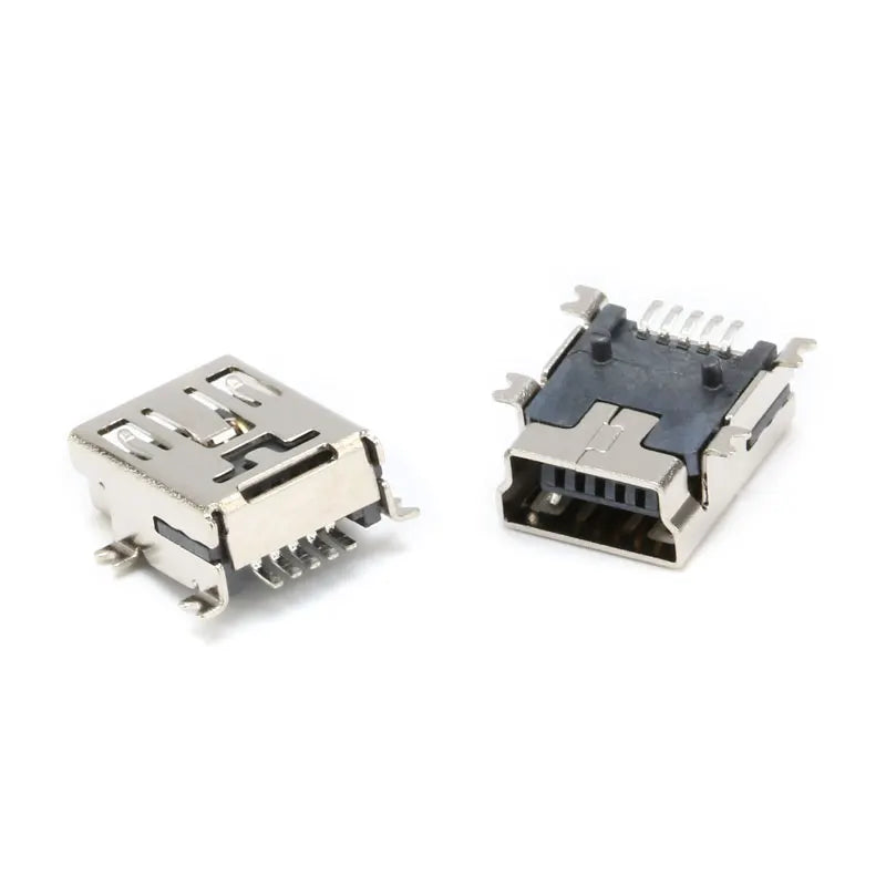 10Pcs Mini USB 5 Pin Female SMD Mini B Socket Connector Plug For Mobile Phone Charging