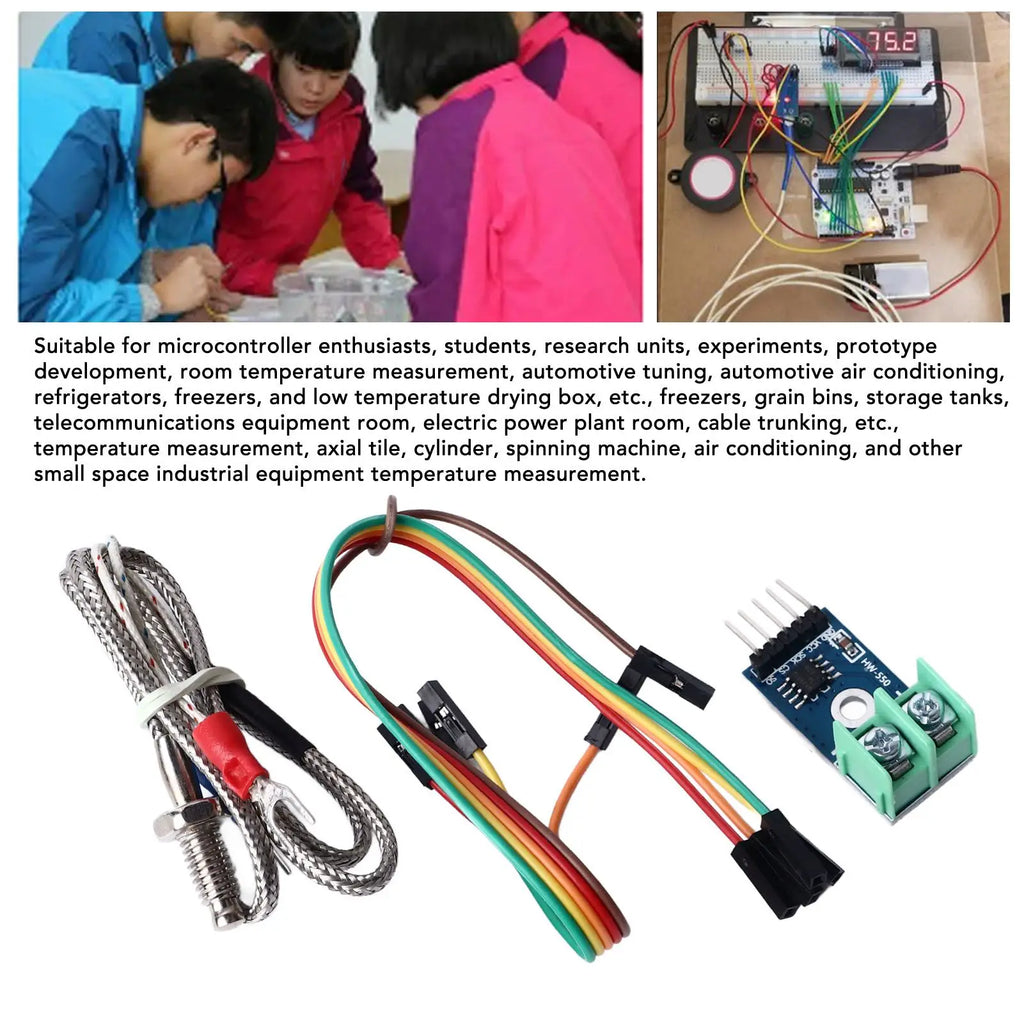 MAX6675 Type Thermocouple and Module Multifunctional K Type Thermocouple Temperature Sensor Set