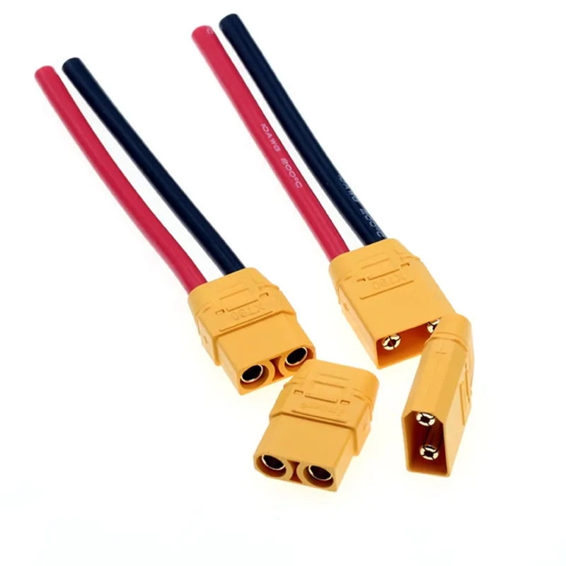 Xt90 Male and Female Connector Aircraft Model Lithium Battery Connector Xt90s Electrical Adjustment Gold-Plated Cable Plug
