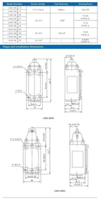 LXK3-20 Limit Switch 10A Rotary Reset Momentary Adjustable Roller Mini Electrical Power Travel Switches NO NC