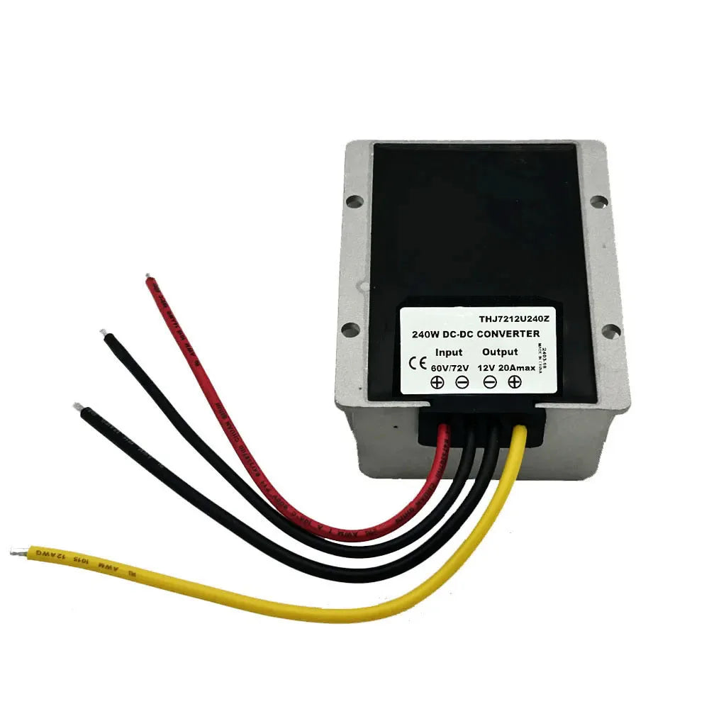 DC 24V 36V 48V 60V 72V 18-90V to 12V 10A 20A 30A 40A DC DC Converter Step Down Voltage Regulator Transformer Car Power Supply