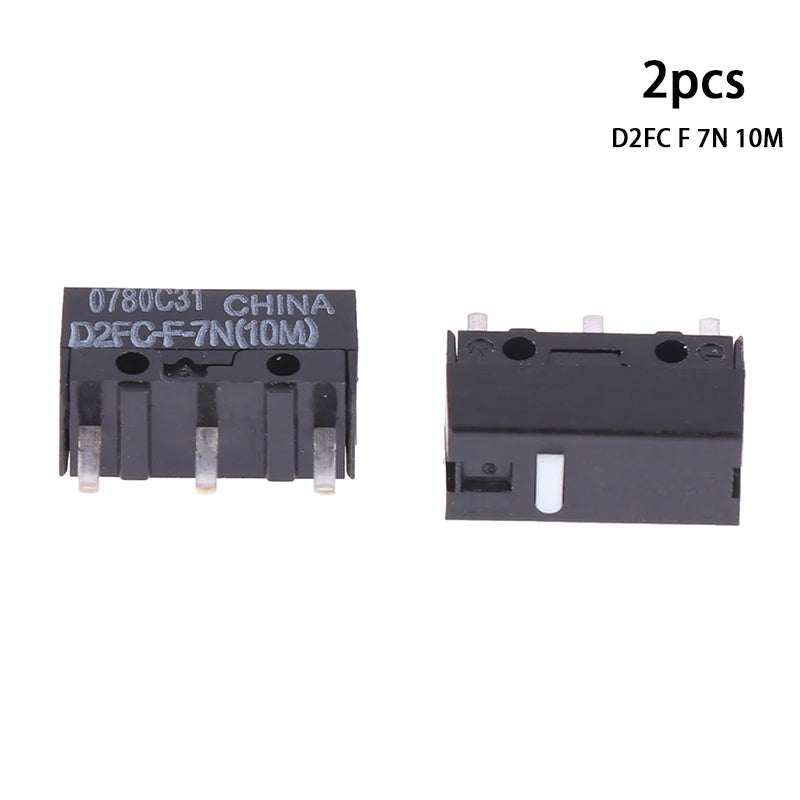 New 2pcs Mouse Micro Switch D2FC-F-7N 10M 20M of D2FC-F-K(50M) -RZ D2F D2F-01 D2F-01F D2F-L D2F-01L D2F-FL D2F-F-3-7