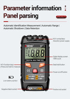 Digital Multimeter Voltage Tester Voltmeter SZ06 SZ308 TRMS 2000 Counts Auto-Ranging Ohm Volt Amp Meter Measuring AC/DC Voltage