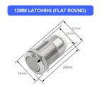 6pcs 12mm Push Button Switch Latching Momentary Self reset Waterproof Mini Electric Power Button Switch On Off 2pin 1NO 3A/250V