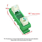 1PCS Din Rail Mounting RJ45 Female To Female Splitter Board RJ45 45 Degree Breakout Board