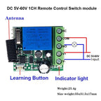 QIACHIP 433MHz Wireless Remote Control Switch Dry Contacts RF Relay Module DC 5V 12V 24V 48V 60V Remote Controls Gate Door Light