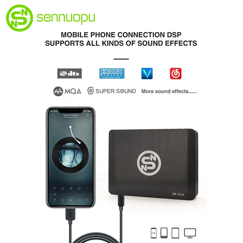 Sennuopu DP X10 Car Audio 4 Ch Power Amplifier 8 Channel Dsp Processor Bluetooth Amp Equalizer Amplificador Automotivio Sound