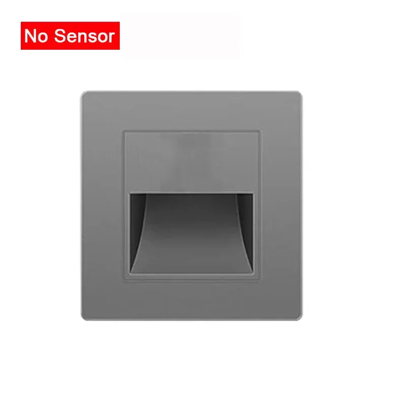 PIR Motion Detector Light Sensor LED Lights AC 110V-220V Recessed Staircase Bedroom Wall Lamp LED Night Light