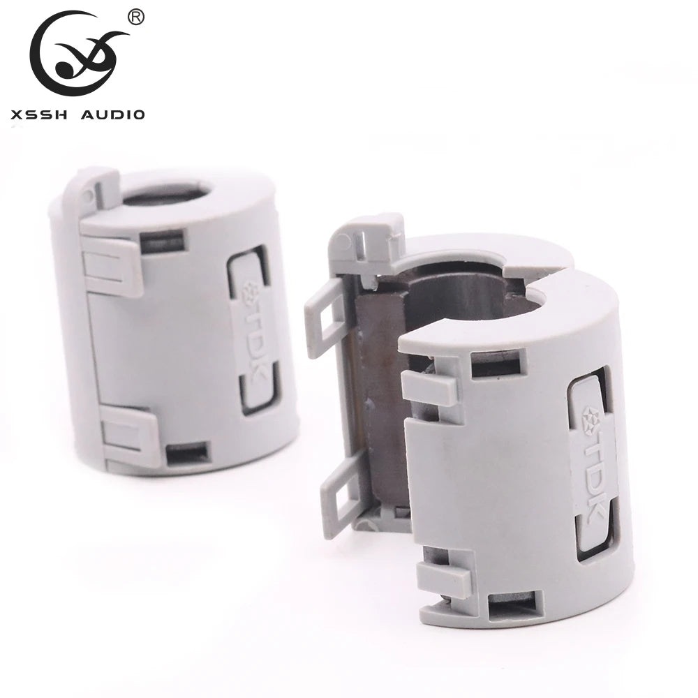 Line Ring XSSH Audio DIY OEM ODM 10pcs 13mm Magnetic Snap-on EMC Line Ferrite Core RF Filter RFI EMI Noise Suppressor Cable Clip