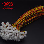 100PCS Mini Micro JST XH2.54 2.0 PH Male Female Connector 2/3/4/5/6/7/8/9/10-Pin Plug With terminal Wires Cables Socket 20/10CM