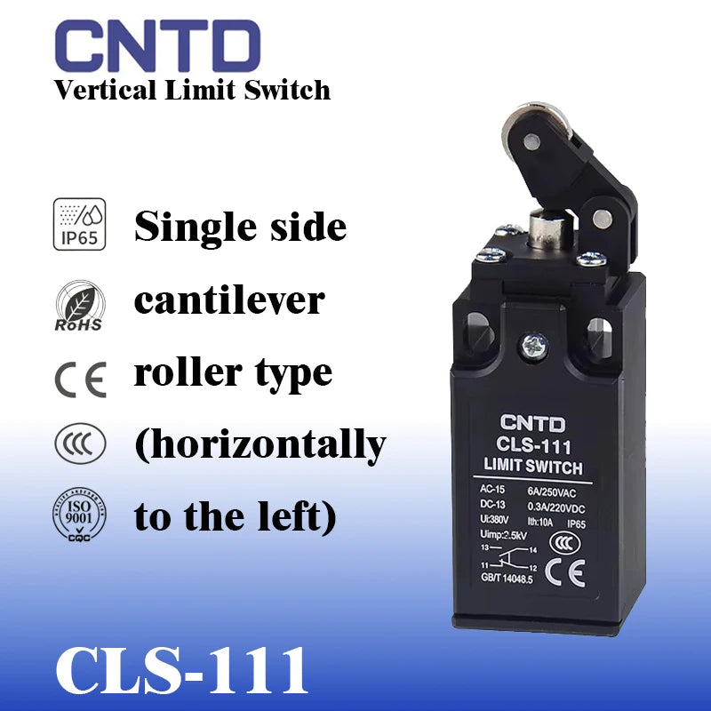 CNTD CLS‑1 Industrial Limit Switch CLS‑111 CLS‑112 CLS‑127 IP65 1NO+1NC 250VAC Waterproof Travel Switch for Automation Machinery