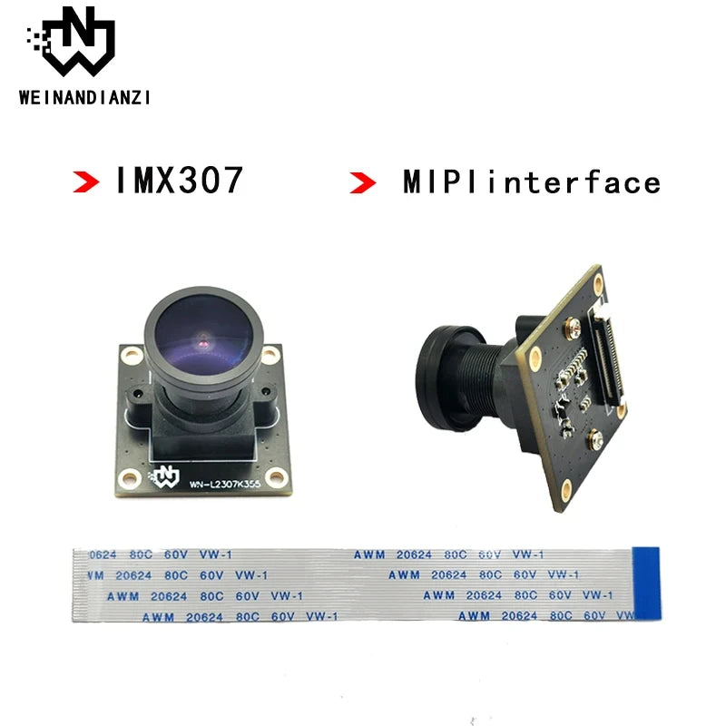 HD 1080P 1920*1080 MIPI Camera Module IMX307 1/2.8 Sensor Field of View 140° Wide Angle 60fps 24PIN Interface CSI