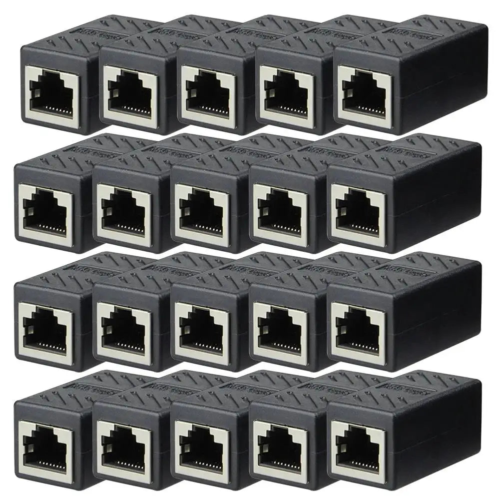 1/5/10/20Pcs RJ45 Adapter Cat7 Cat6 Cat5e Ethernet Cable Extender Coupler Female To Female Connector For Network Cable LAN Port