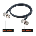 BEVOTOP BNC to BNC RG58 Cable BNC Male to BNC Male Straight / Right Angle 90° Plug RG-58 Jumper 50Ohm RF Coaxial Extension Cable