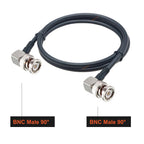 BEVOTOP BNC to BNC RG58 Cable BNC Male to BNC Male Straight / Right Angle 90° Plug RG-58 Jumper 50Ohm RF Coaxial Extension Cable
